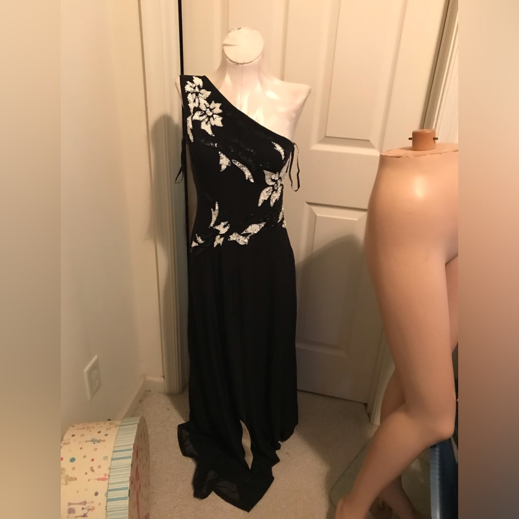 Cache Dress One Shoulder Beaded Top Size Xs Nwt $300